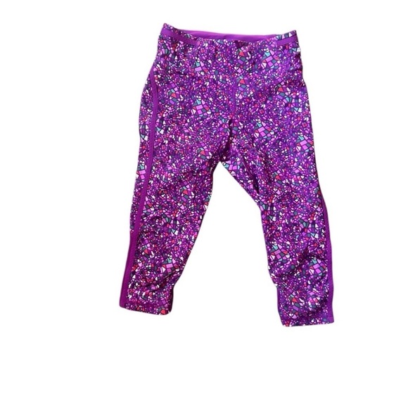 Lululemon Real Quick Crop Paradise Camo Royal Plum Size 4 - Picture 4 of 11